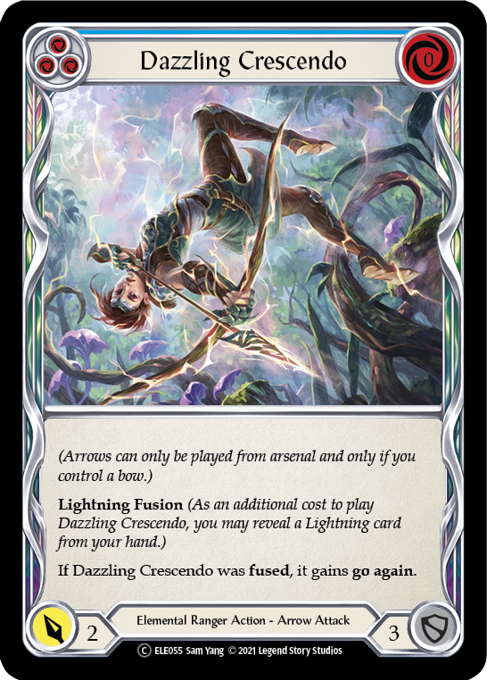 Dazzling Crescendo (Blue) [U-ELE055] (Tales of Aria Unlimited)  Unlimited Rainbow Foil | Tables and Towers