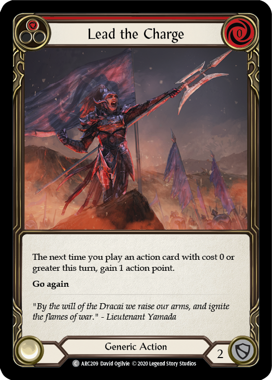 Lead the Charge (Red) [U-ARC209] (Arcane Rising Unlimited)  Unlimited Rainbow Foil | Tables and Towers