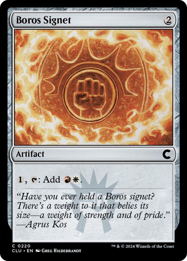 Boros Signet [Ravnica: Clue Edition] | Tables and Towers