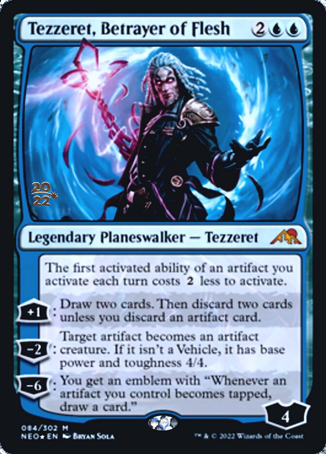 Tezzeret, Betrayer of Flesh [Kamigawa: Neon Dynasty Prerelease Promos] | Tables and Towers