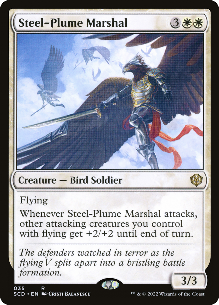 Steel-Plume Marshal [Starter Commander Decks] | Tables and Towers