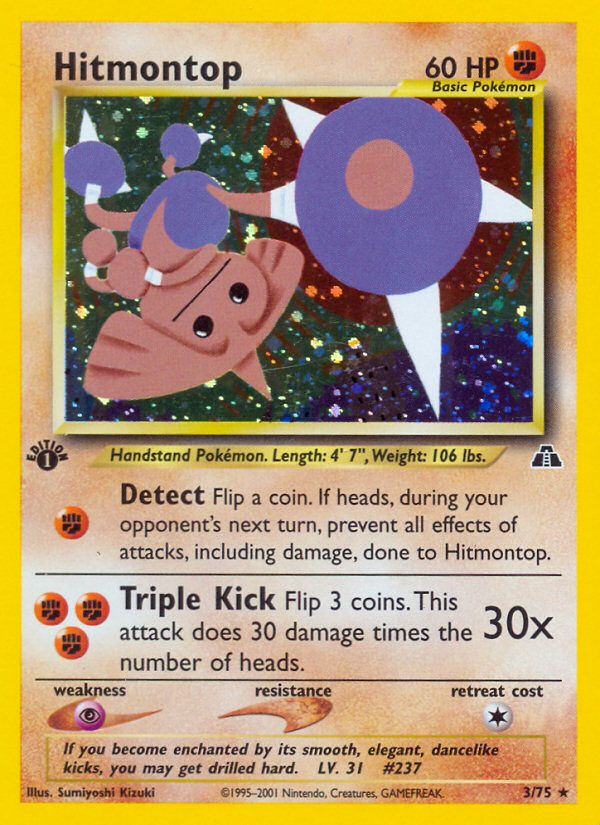 Hitmontop (3/75) [Neo Discovery 1st Edition] | Tables and Towers