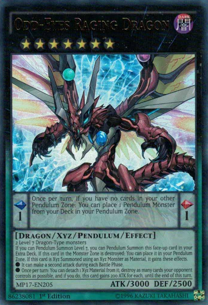 Odd-Eyes Raging Dragon [MP17-EN205] Ultra Rare | Tables and Towers