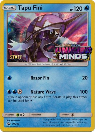 Tapu Fini (SM203) (Staff Prerelease Promo) [Sun & Moon: Black Star Promos] | Tables and Towers