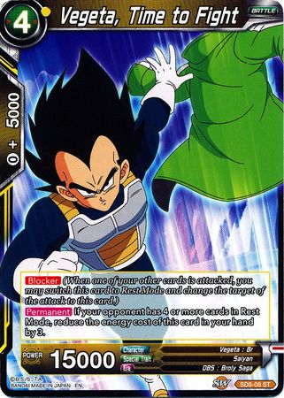 Vegeta, Time to Fight (Starter Deck - Rising Broly) (SD8-08) [Destroyer Kings] | Tables and Towers