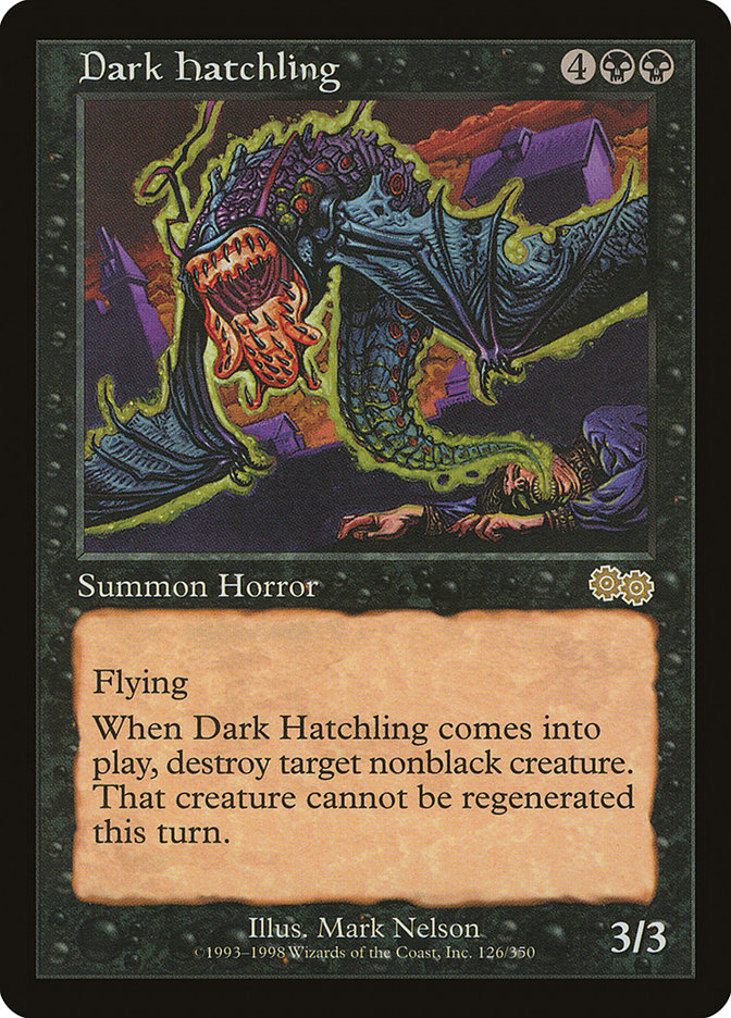 Dark Hatchling [Urza's Saga] | Tables and Towers