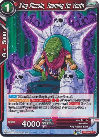 King Piccolo, Yearning for Youth (DB3-016) [Giant Force] | Tables and Towers