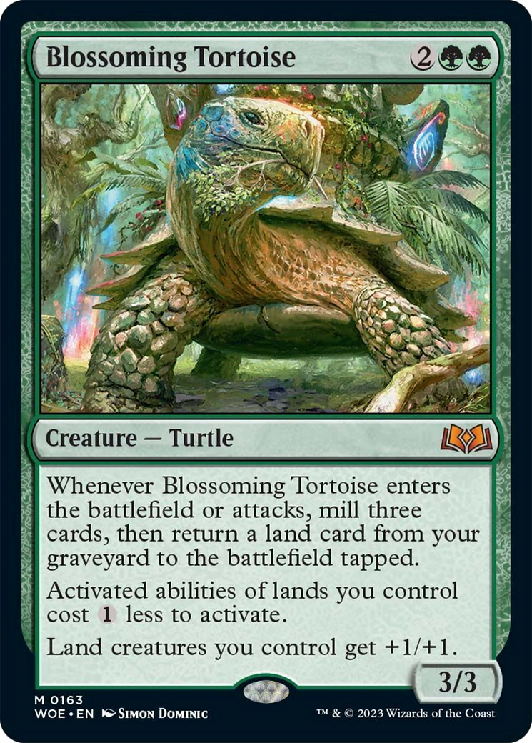 Blossoming Tortoise [Wilds of Eldraine] | Tables and Towers