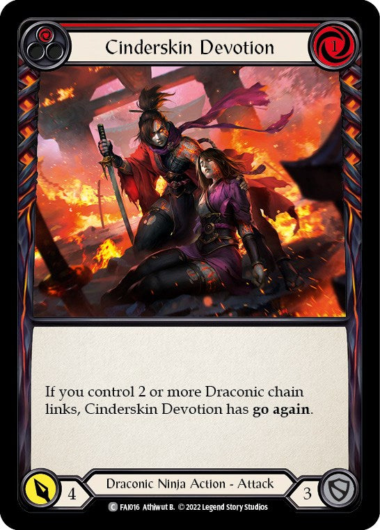 Cinderskin Devotion (Red) [FAI016] (Uprising Fai Blitz Deck) | Tables and Towers