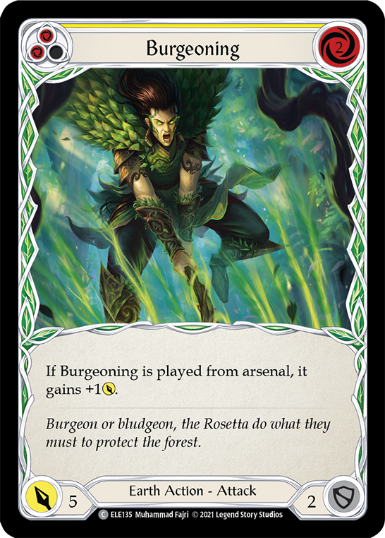 Burgeoning (Yellow) [ELE135] (Tales of Aria)  1st Edition Normal | Tables and Towers