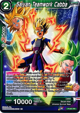 Saiyan Teamwork Cabba (Alternate Art) (P-041) [Special Anniversary Set] | Tables and Towers