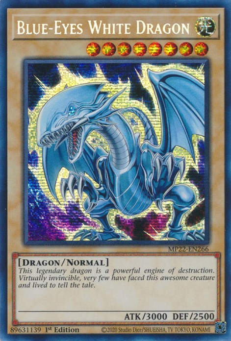 Blue-Eyes White Dragon [MP22-EN266] Prismatic Secret Rare | Tables and Towers