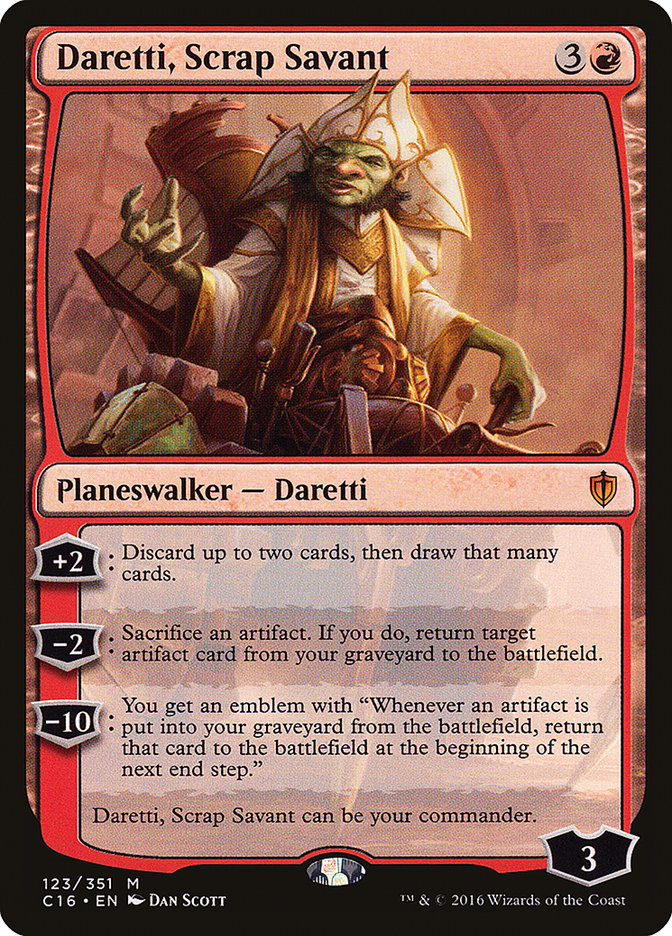 Daretti, Scrap Savant [Commander 2016] | Tables and Towers