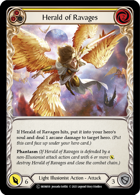 Herald of Ravages (Yellow) [U-MON018] (Monarch Unlimited)  Unlimited Normal | Tables and Towers