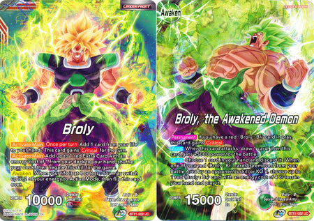 Broly // Broly, the Awakened Demon (BT11-002) [Vermilion Bloodline] | Tables and Towers