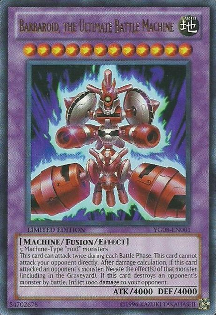 Barbaroid, the Ultimate Battle Machine [YG08-EN001] Ultra Rare | Tables and Towers