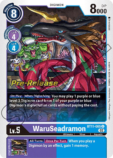 WaruSeadramon [BT11-085] [Dimensional Phase Pre-Release Promos] | Tables and Towers