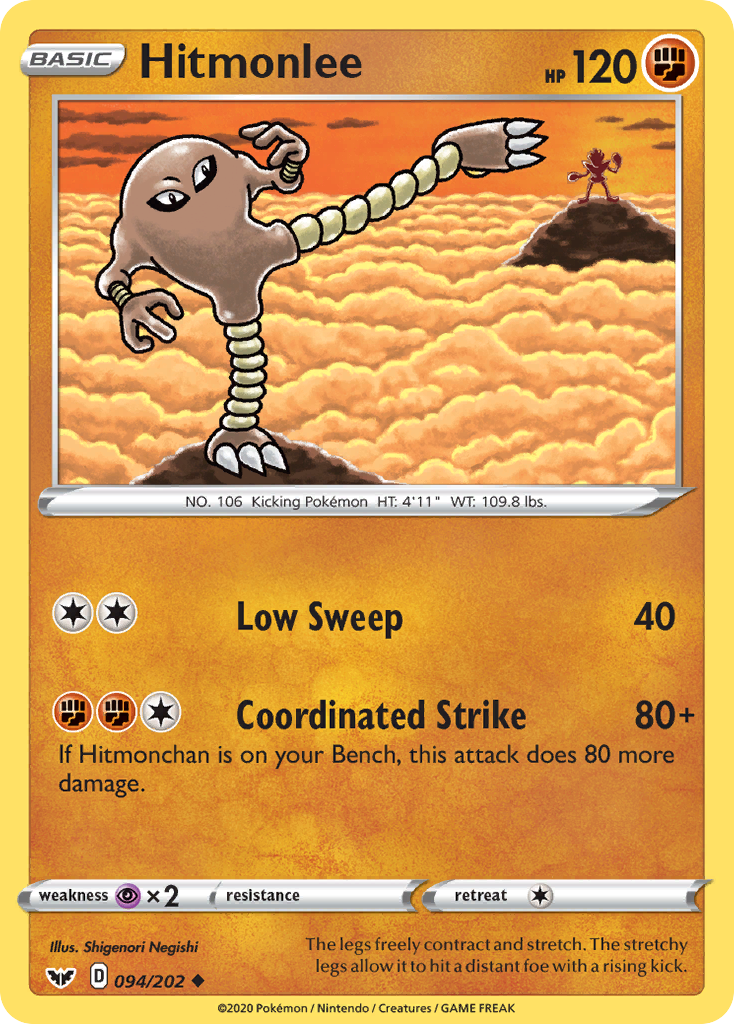 Hitmonlee (094/202) [Sword & Shield: Base Set] | Tables and Towers