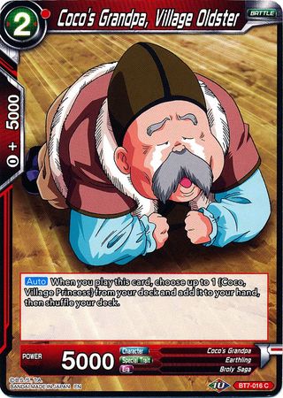 Coco's Grandpa, Village Oldster (BT7-016) [Assault of the Saiyans] | Tables and Towers