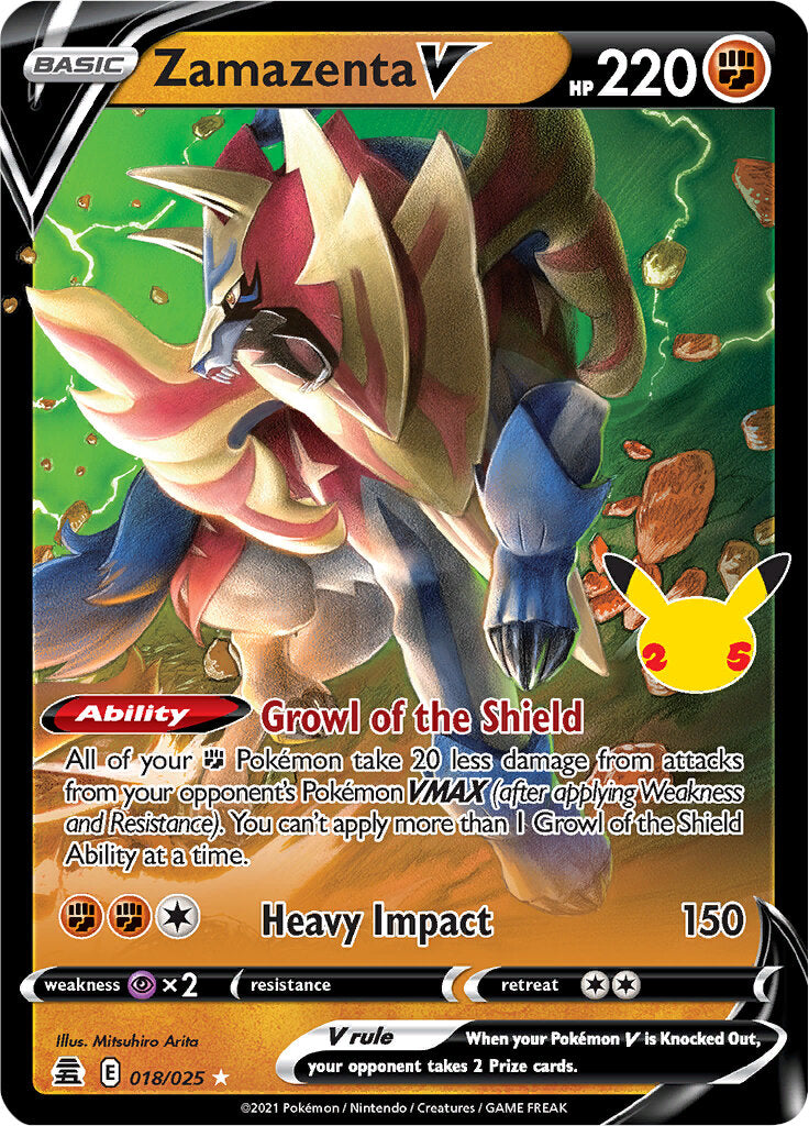 Zamazenta V (018/025) [Celebrations: 25th Anniversary] | Tables and Towers