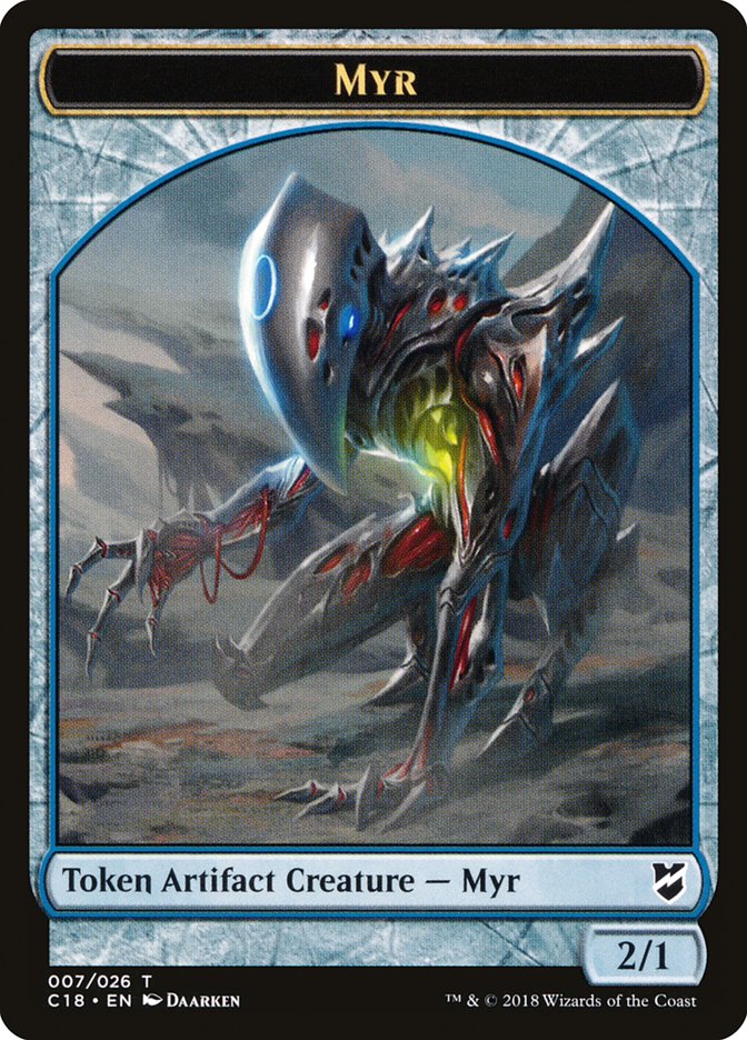 Myr Token (007/026) [Commander 2018 Tokens] | Tables and Towers