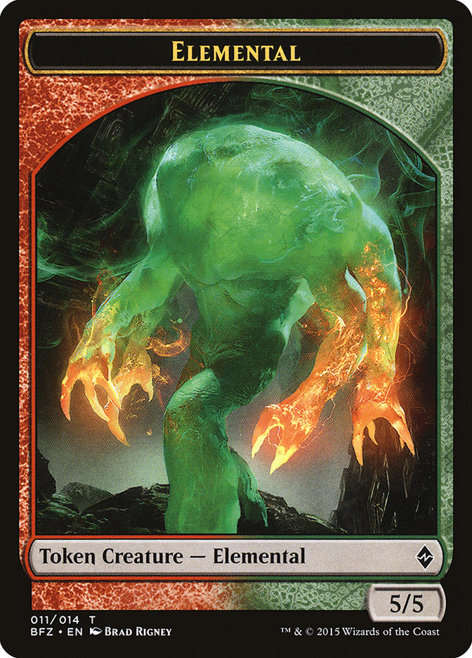 Elemental Token (011/014) [Battle for Zendikar Tokens] | Tables and Towers