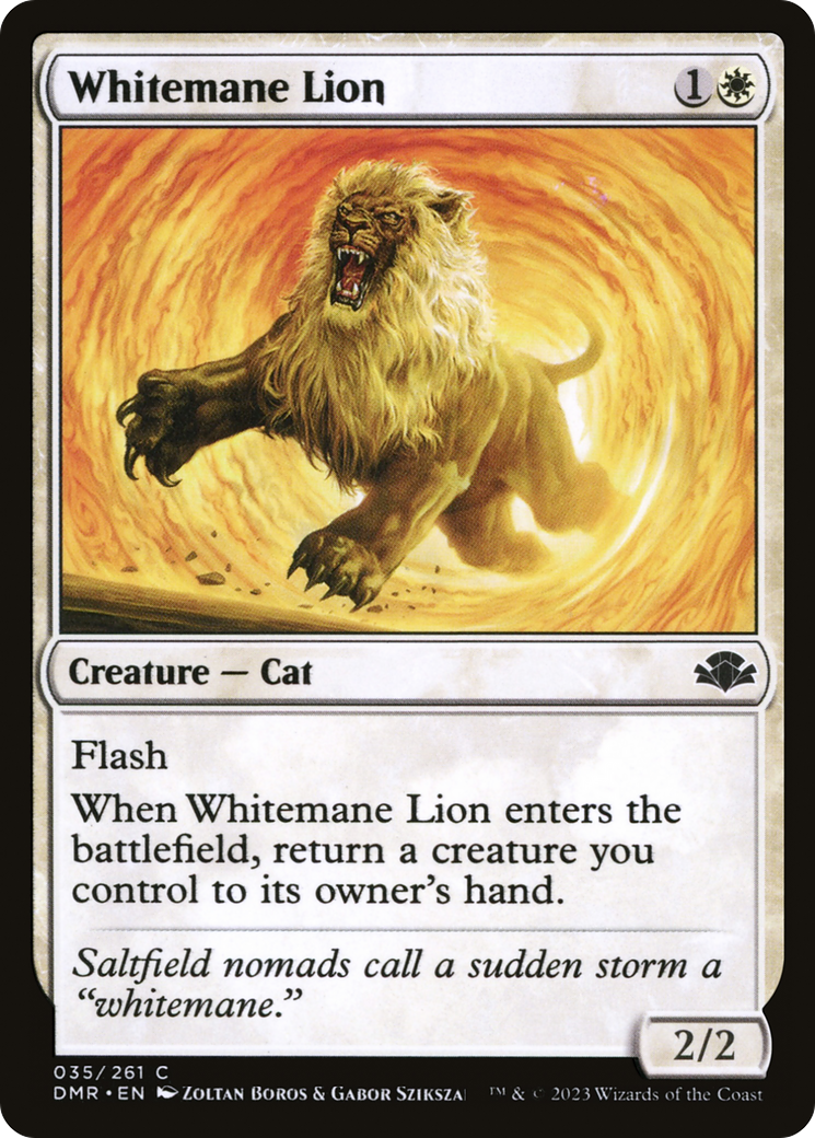 Whitemane Lion [Dominaria Remastered] | Tables and Towers