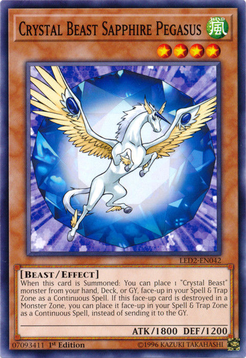 Crystal Beast Sapphire Pegasus [LED2-EN042] Common | Tables and Towers