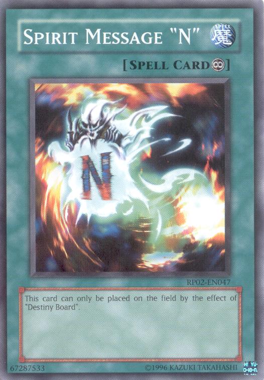 Spirit Message "N" [RP02-EN047] Common | Tables and Towers