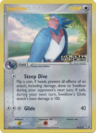 Swellow (32/113) (Stamped) [EX: Delta Species] | Tables and Towers