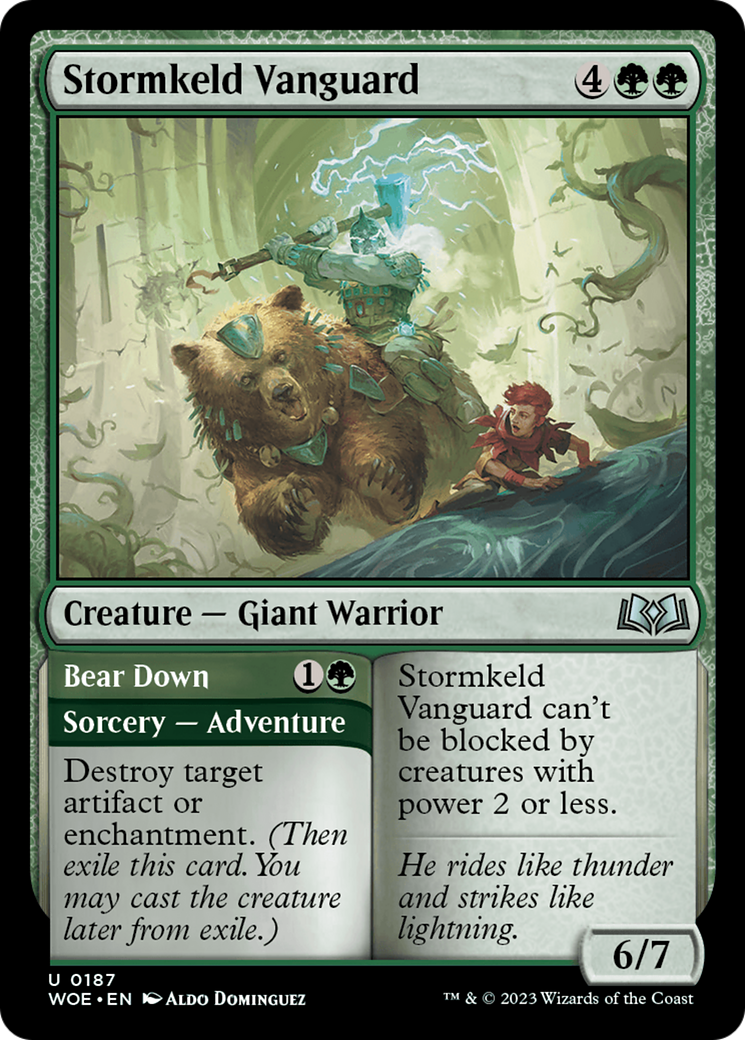 Stormkeld Vanguard // Bear Down [Wilds of Eldraine] | Tables and Towers