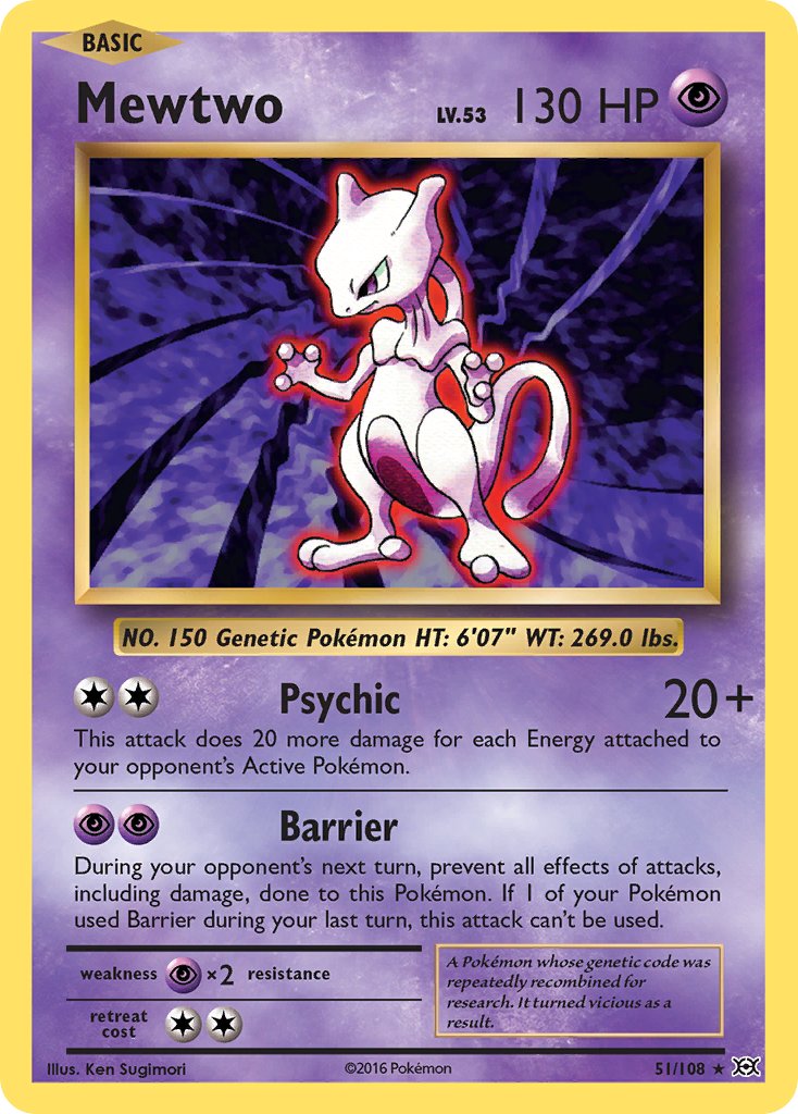 Mewtwo (51/108) (Theme Deck Exclusive) [XY: Evolutions] | Tables and Towers