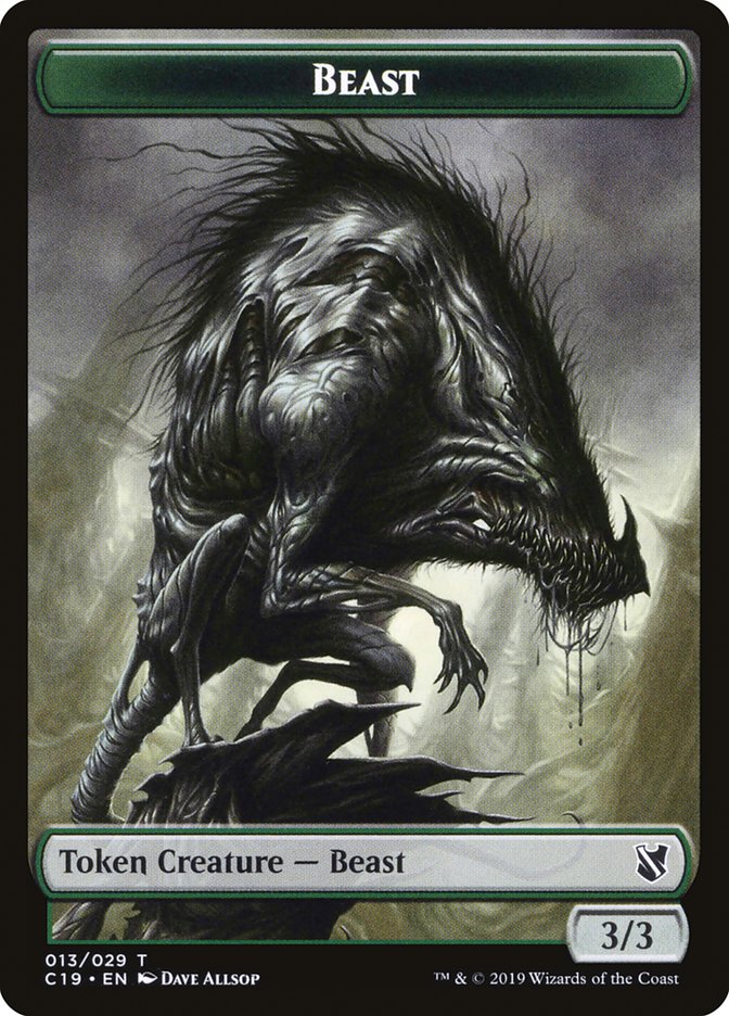 Beast Token (013/029) [Commander 2019 Tokens] | Tables and Towers