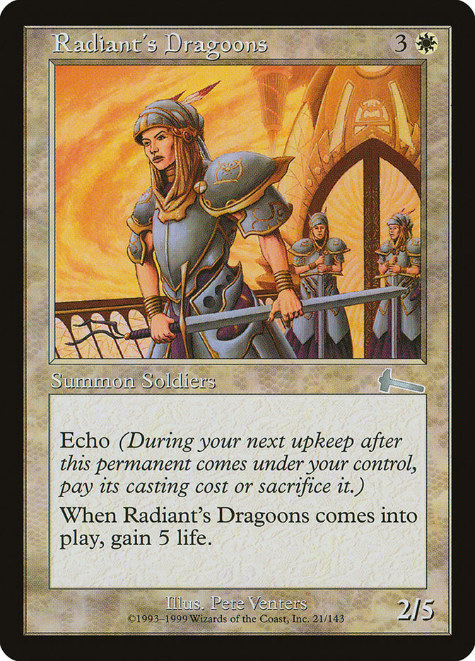 Radiant's Dragoons [Urza's Legacy] | Tables and Towers