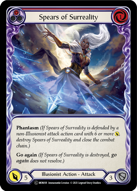 Spears of Surreality (Red) [U-MON101-RF] (Monarch Unlimited)  Unlimited Rainbow Foil | Tables and Towers