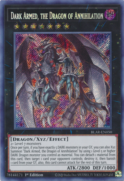 Dark Armed, the Dragon of Annihilation [BLAR-EN050] Secret Rare | Tables and Towers