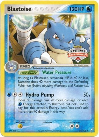 Blastoise (14/100) (National Championship Promo) [EX: Crystal Guardians] | Tables and Towers