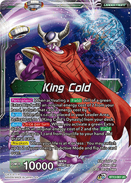 King Cold // King Cold, Ruler of the Galactic Dynasty (Uncommon) (BT13-061) [Supreme Rivalry] | Tables and Towers