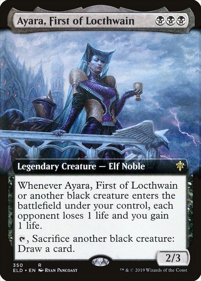 Ayara, First of Locthwain (Extended Art) [Throne of Eldraine] | Tables and Towers