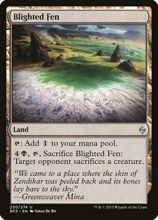 Blighted Fen [Battle for Zendikar] | Tables and Towers