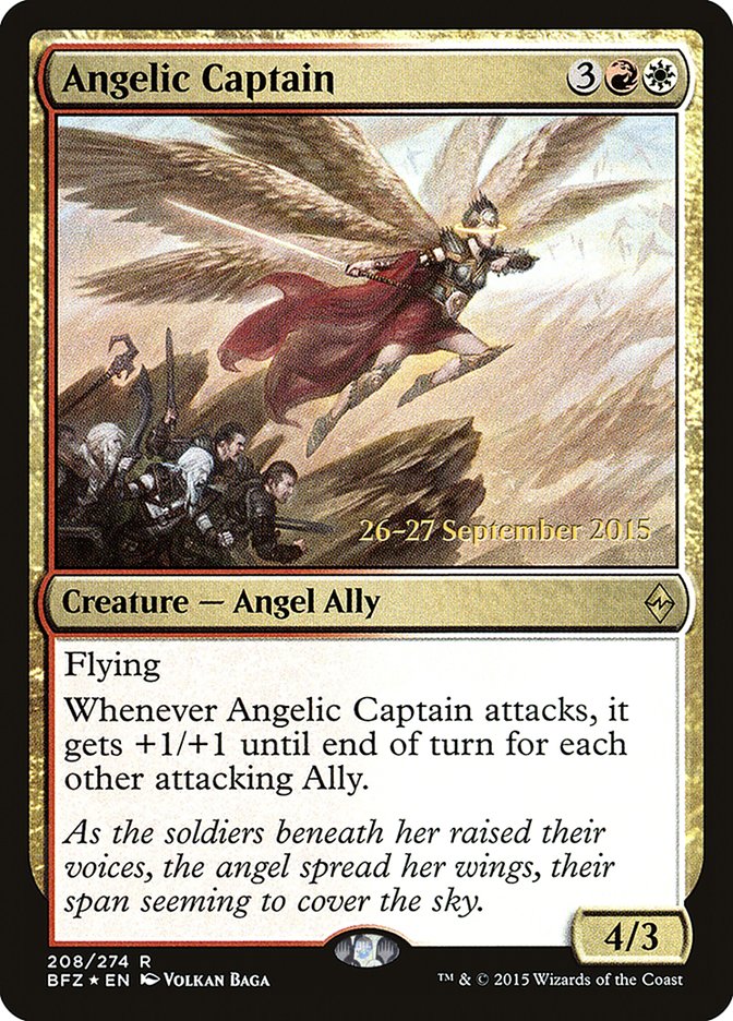 Angelic Captain [Battle for Zendikar Prerelease Promos] | Tables and Towers