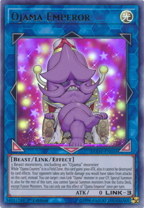 Ojama Emperor [DUOV-EN033] Ultra Rare | Tables and Towers