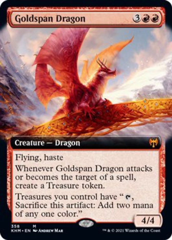 Goldspan Dragon (Extended Art) [Kaldheim] | Tables and Towers