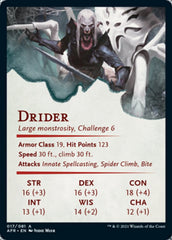 Drider Art Card [Dungeons & Dragons: Adventures in the Forgotten Realms Art Series] | Tables and Towers