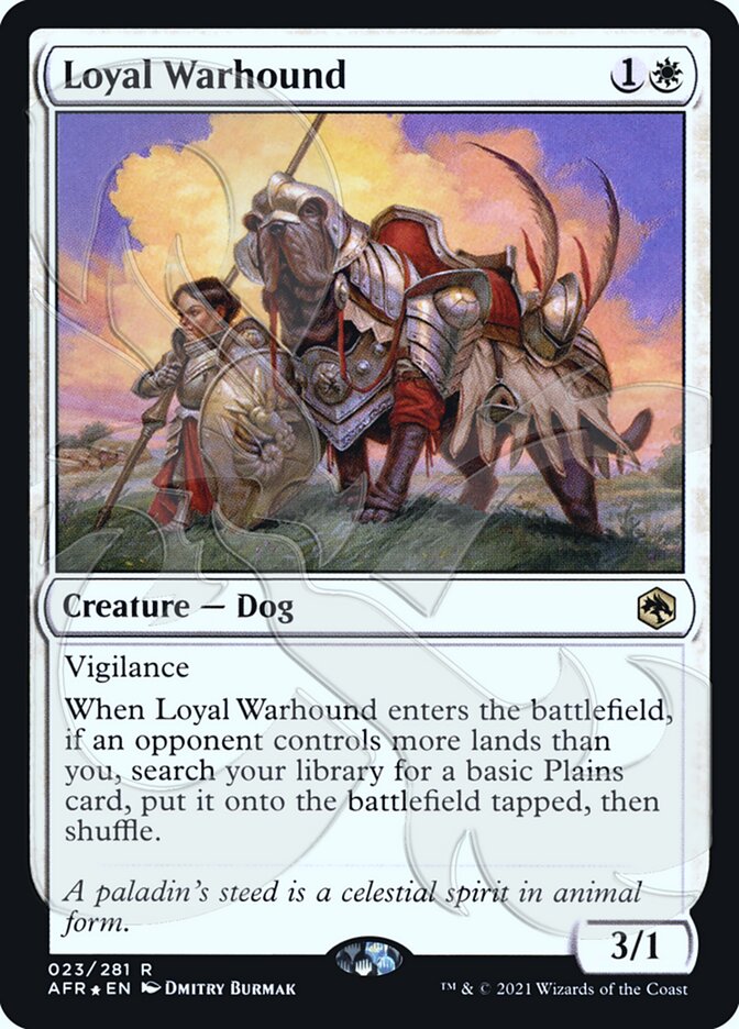 Loyal Warhound (Ampersand Promo) [Dungeons & Dragons: Adventures in the Forgotten Realms Promos] | Tables and Towers