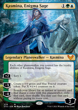 Kasmina, Enigma Sage (Borderless) [Strixhaven: School of Mages] | Tables and Towers