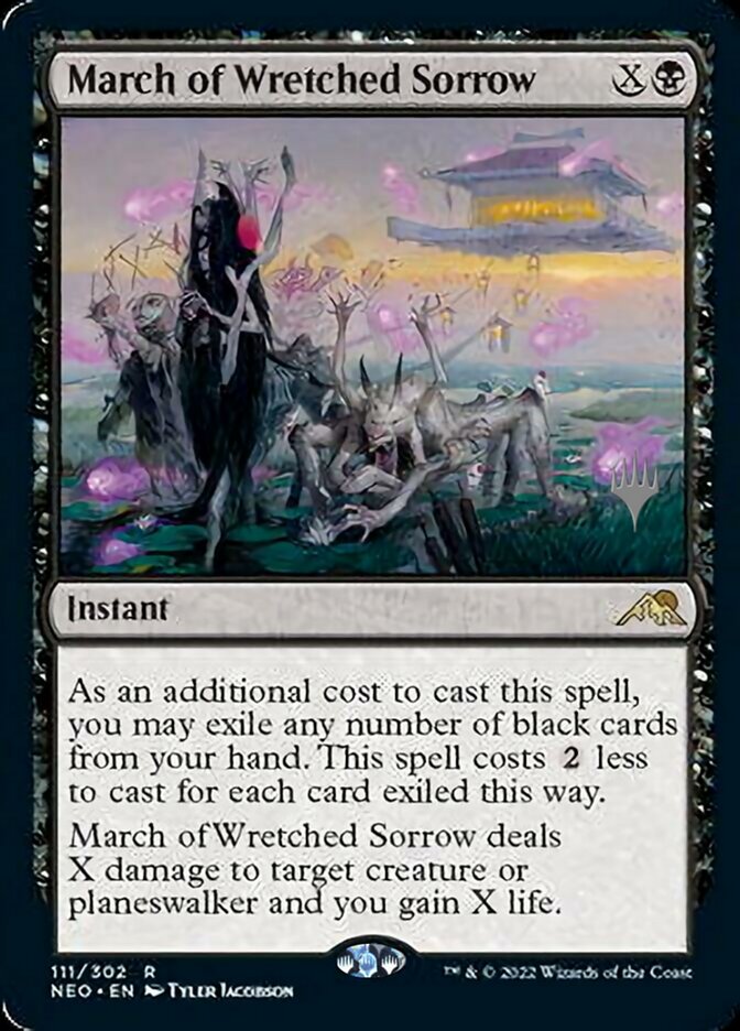 March of Wretched Sorrow (Promo Pack) [Kamigawa: Neon Dynasty Promos] | Tables and Towers