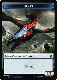 Drake // Human Double-Sided Token [Commander 2019 Tokens] | Tables and Towers