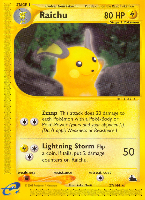 Raichu (27/144) [Skyridge] | Tables and Towers