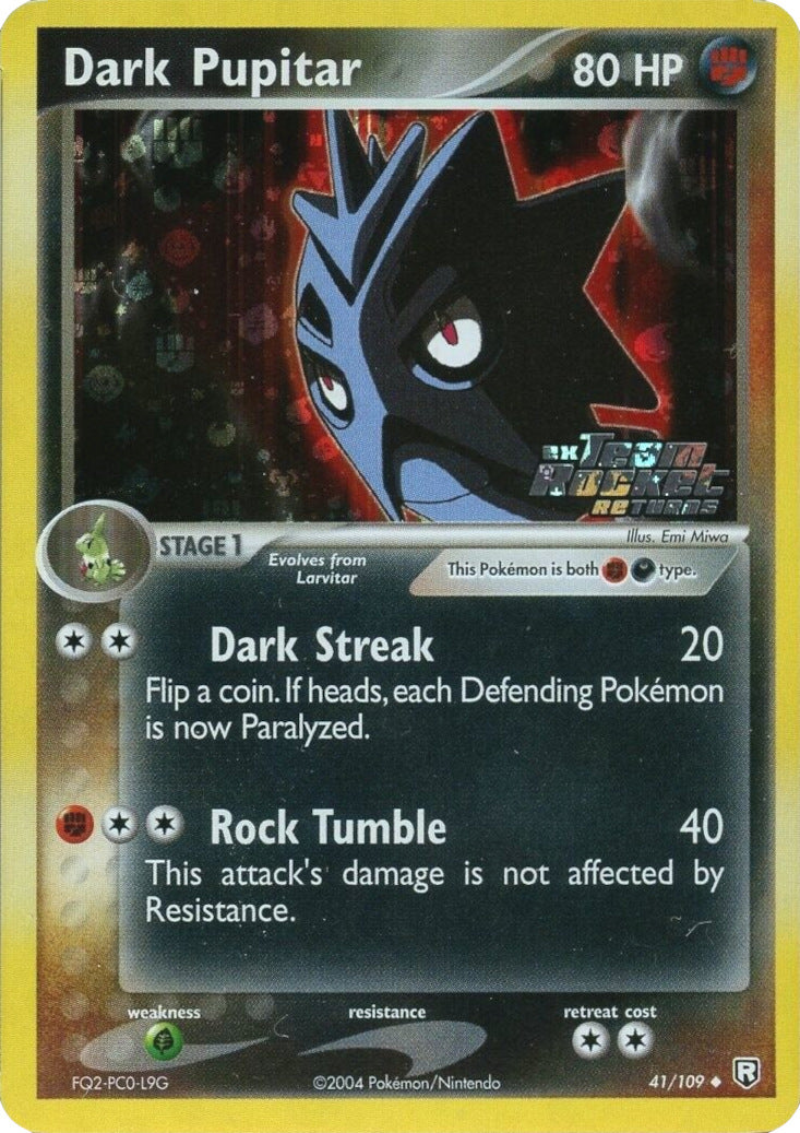 Dark Pupitar (41/109) (Stamped) [EX: Team Rocket Returns] | Tables and Towers